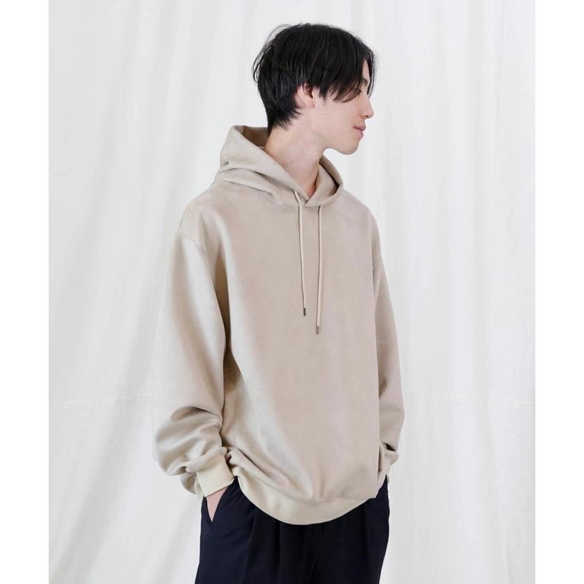 Iroquois イロコイ パーカー CARDBOARD SUEDE HOODIE ベージュ S-M 