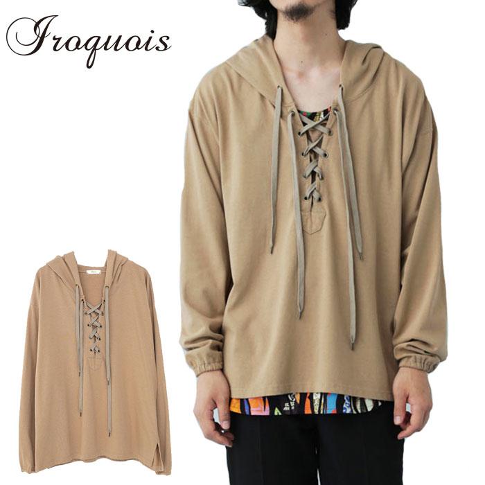 Iroquois（イロコイ） パーカー LACE UP HOODIE レースアップフーディ 