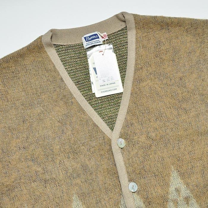 Pherrow's（フェローズ） カーディガン モヘアカーディガン アーガイル