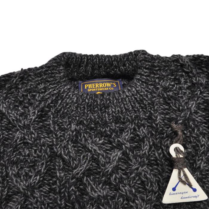 Pherrow's（フェローズ） ニット セーター 22W-PNS-CABLE ケーブル