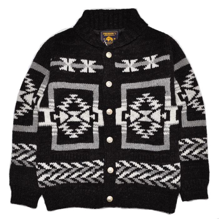 PHERROW'S フェローズ カウチン メンズ ニット カーディガン Pherrow's PHERROW'S フェローズ 23W-PNS-CARDIGAN ネパール