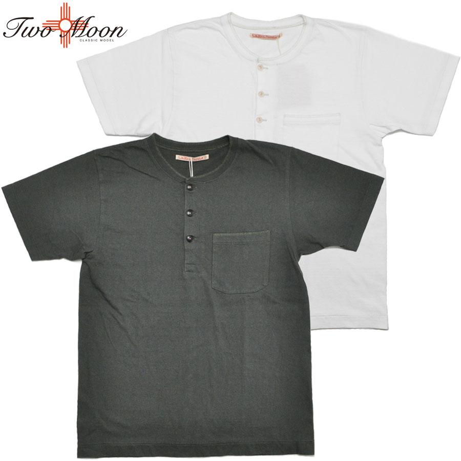 TWO MOON トゥームーン Tシャツ 26344 Henry neck Pocket T-shirt ヘンリーネック ポケット ポケT 半袖 メンズ | Two Moon