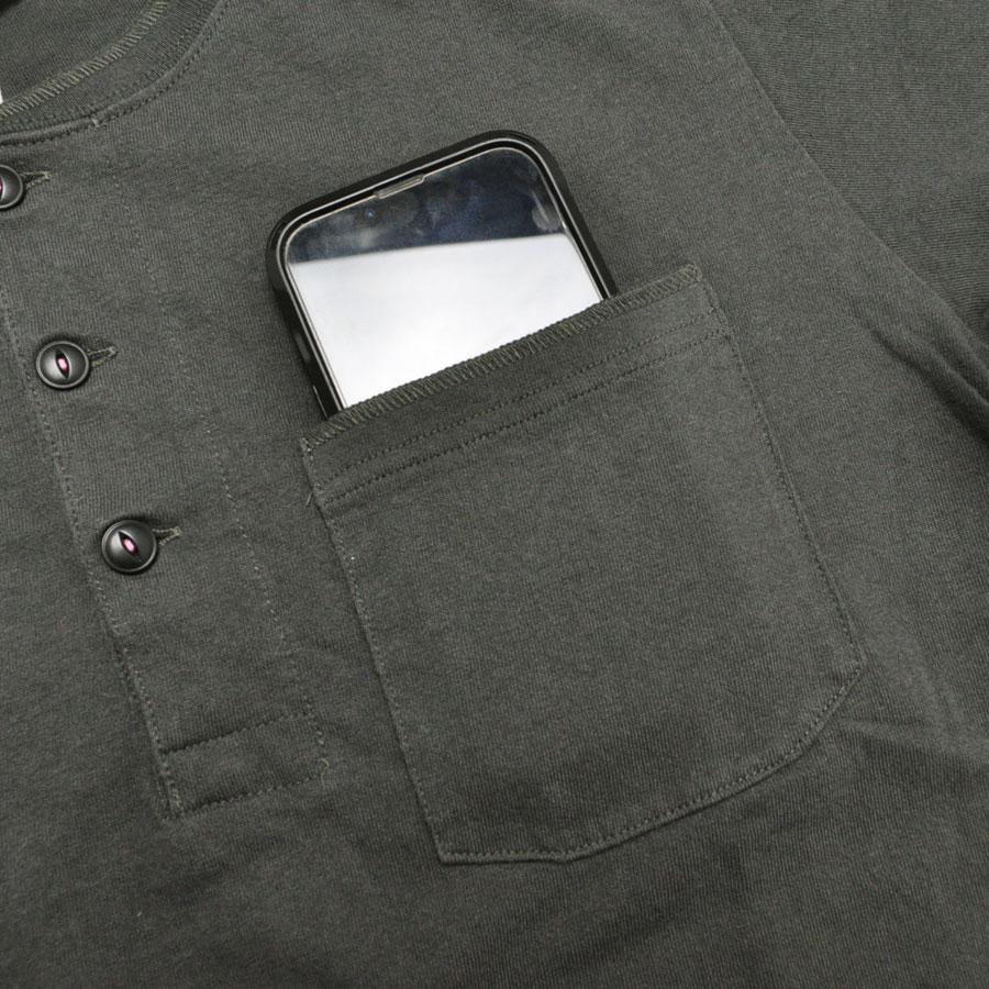 TWO MOON トゥームーン Tシャツ 26344 Henry neck Pocket T-shirt ヘンリーネック ポケット ポケT 半袖 メンズ | Two Moon | 07