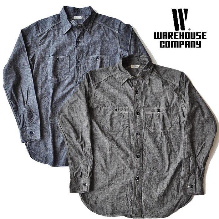 ウエアハウス WAREHOUSE シャツ Lot 3023 CHAMBRAY SHIRTS WITH 