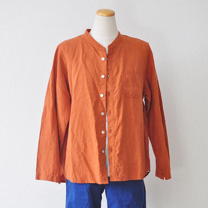 【美品】ナチュラルランドリー クリップタブ リネンパネルシャツ　麻100% NATURAL LAUNDRY（ナチュラルランドリー） clip.tab クリップタブ
