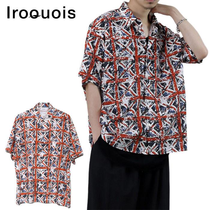 Iroquois イロコイ シャツ A BOY MAN UK” H/S SH 378110 総柄