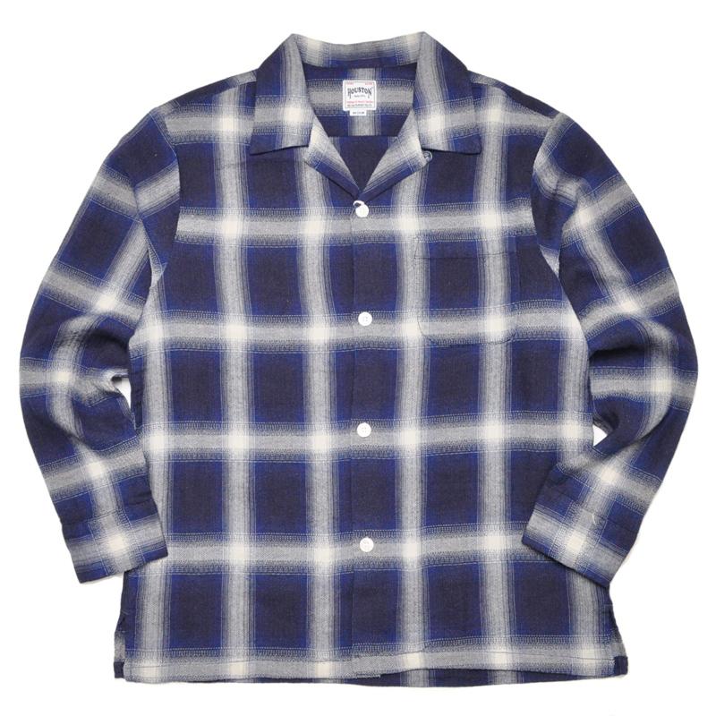 HOUSTON（ヒューストン） シャツ 41272 INDIGO HB OMBRE CHECK L/S