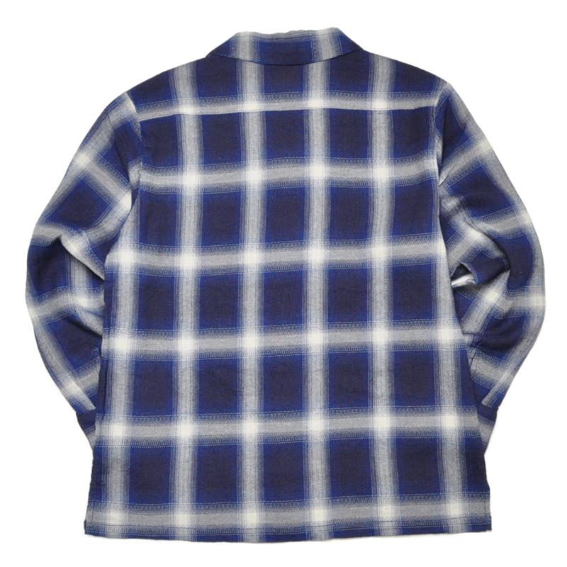 HOUSTON ヒューストン シャツ 41272 INDIGO HB OMBRE CHECK L/S SHIRT インディゴヘリンボーンオンブレーチェック | HOUSTON | 06