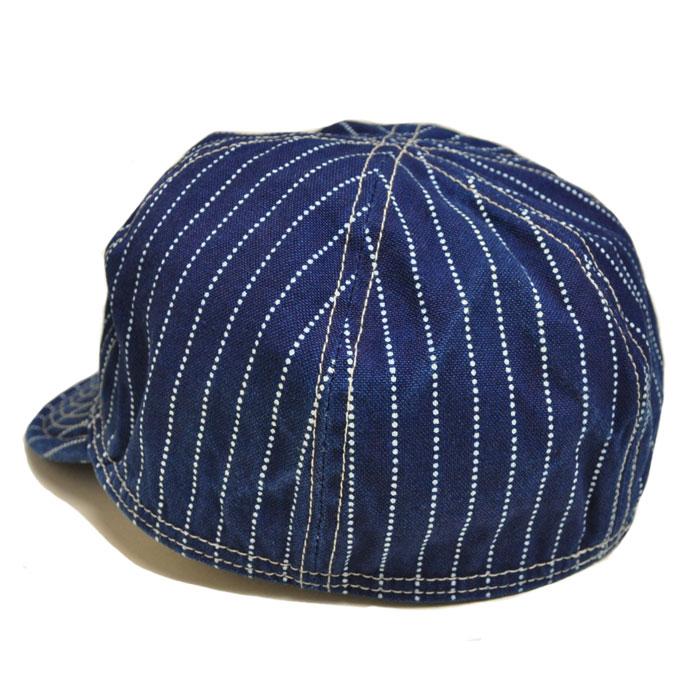 FULLCOUNT フルカウント キャップ Indigo Wabash Stripe Mechanic Cap