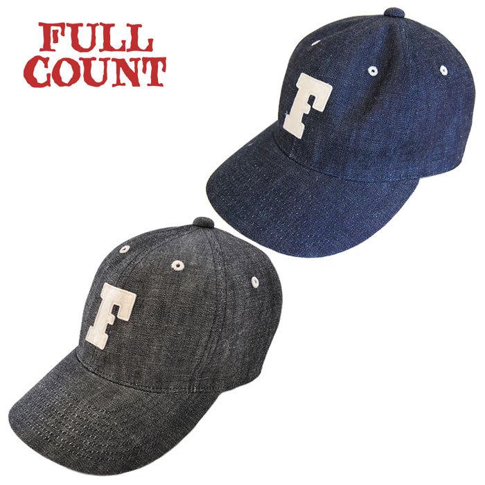 FULLCOUNT（フルカウント） 6PANEL DENIM BASEBALL 'F' Cap キャップ