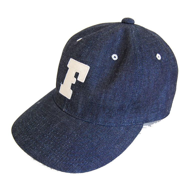 FULLCOUNT（フルカウント） 6PANEL DENIM BASEBALL 'F' Cap キャップ