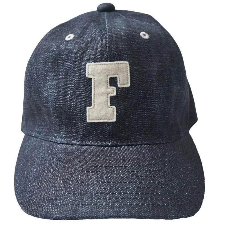 FULLCOUNT（フルカウント） 6PANEL DENIM BASEBALL 'F' Cap キャップ