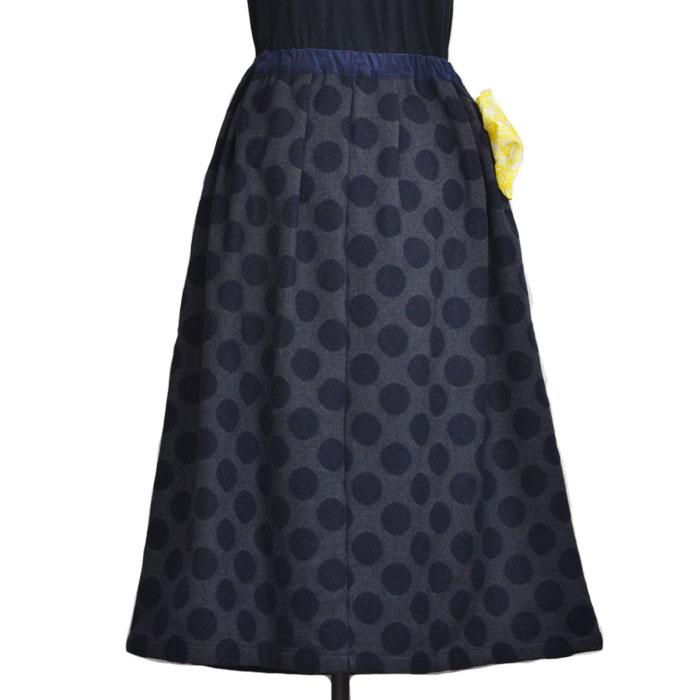 本日出品終了⭐️新品⭐️NATURAL LAUNDRY パッチワークスカート NATURAL LAUNDRY（ナチュラルランドリー） スカート ドットジャガード