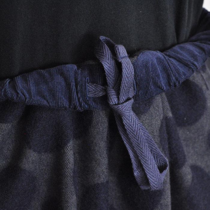 【美品】NATURAL LAUNDRY ドットジャガードタックドロースカート　黒 SALE 50%OFF】 NATURAL LAUNDRY(ナチュラルランドリー) ドット