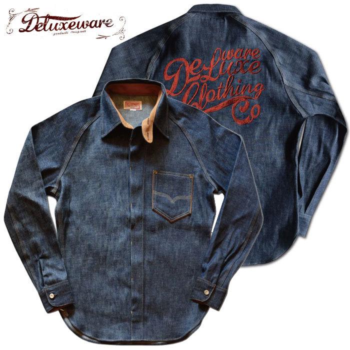 DELUXEWARE（デラックスウエア） デニムシャツ 7647 EMB DENIM SHIRT