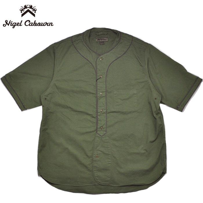 NIGEL CABOURN ナイジェルケーボン ベースボールシャツS/Sタイプ2 NIGEL CABOURN（ナイジェルケーボン） ベースボールシャツ S/S タイプ2