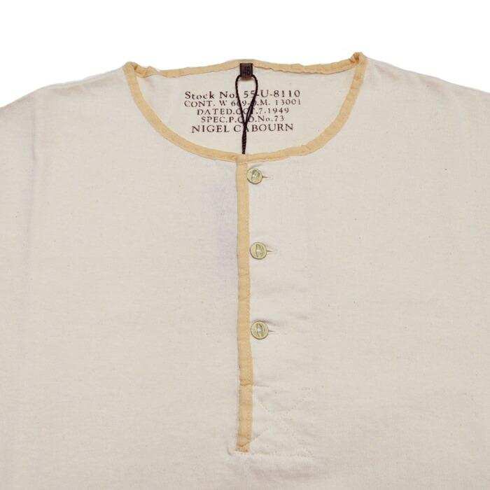 NIGEL CABOURN（ナイジェルケーボン） Tシャツ 50s ヘンリーネック