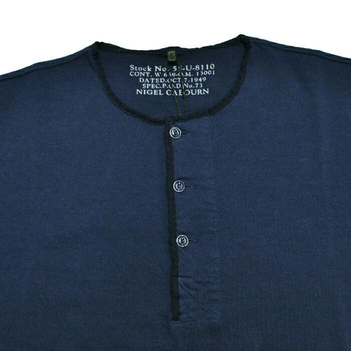 NIGEL CABOURN（ナイジェルケーボン） Tシャツ 50s ヘンリーネック