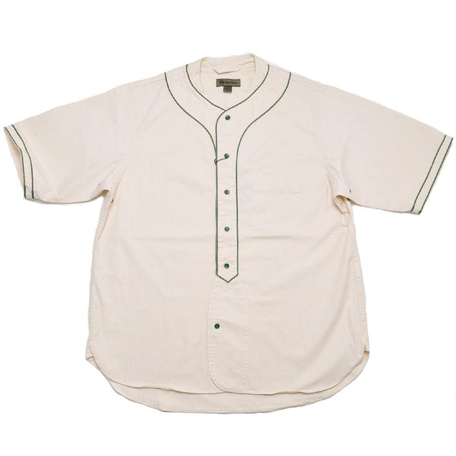 NIGEL CABOURN ナイジェルケーボン シャツ ベースボールシャツ ショートスリーブ - コットンツイル 80520011002の画像