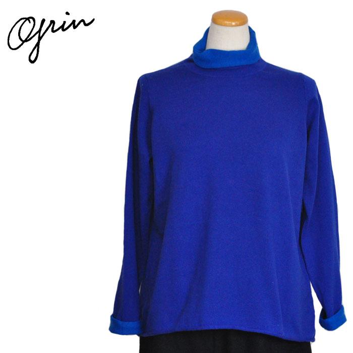 grin タートルネックプルオーバー grin（グリン） プルオーバー トップス 綿カシミア レイヤータートル