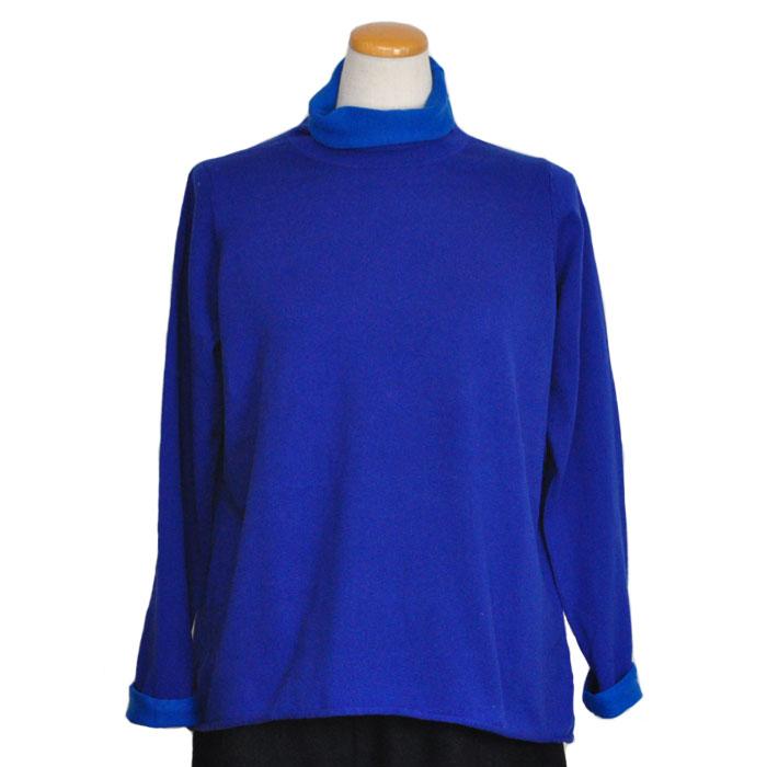 grin タートルネックプルオーバー grin（グリン） プルオーバー トップス 綿カシミア レイヤータートル