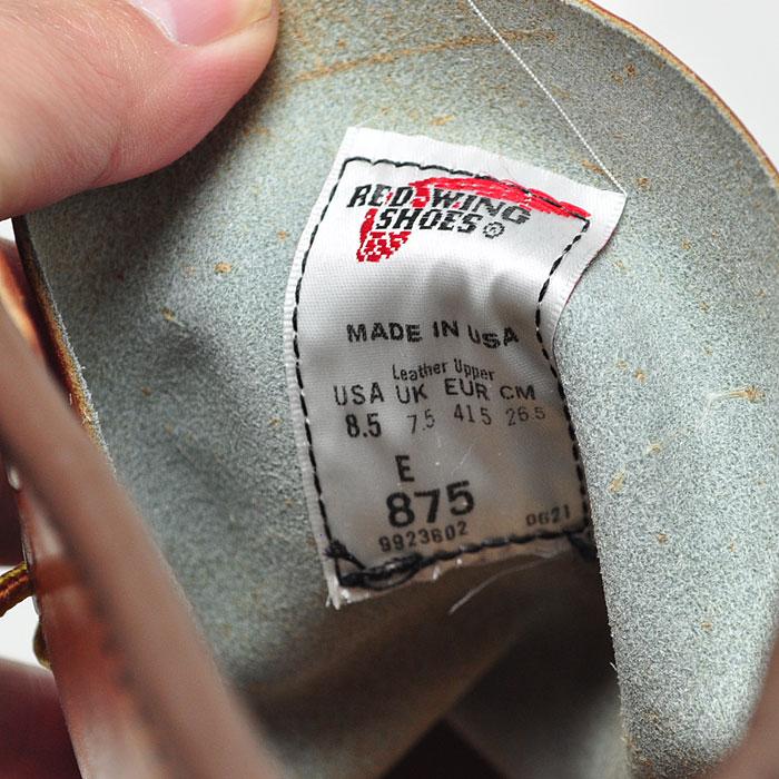 REDWING レッドウィング 875 6 CLASSIC MOC 6インチ クラシックモック メンズ ブーツの画像