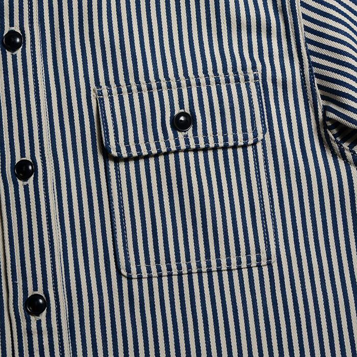 DELUXEWARE（デラックスウエア） シャツ HV-01 HICKORY NEL SHIRT