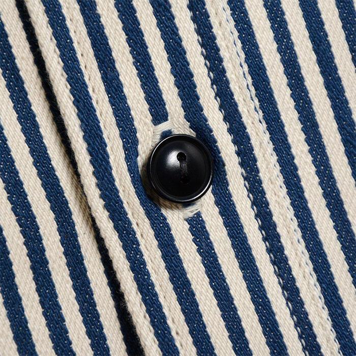 DELUXEWARE（デラックスウエア） シャツ HV-01 HICKORY NEL SHIRT