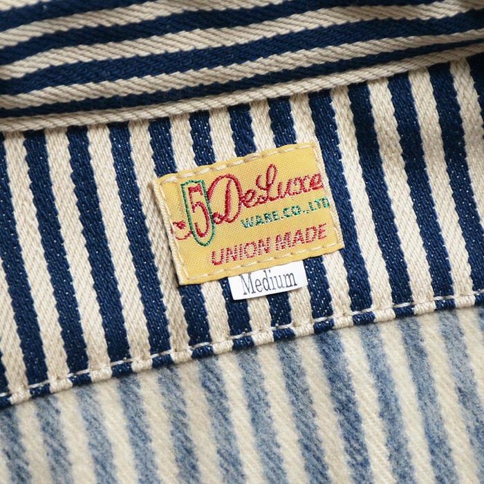 DELUXEWARE（デラックスウエア） シャツ HV-01 HICKORY NEL SHIRT