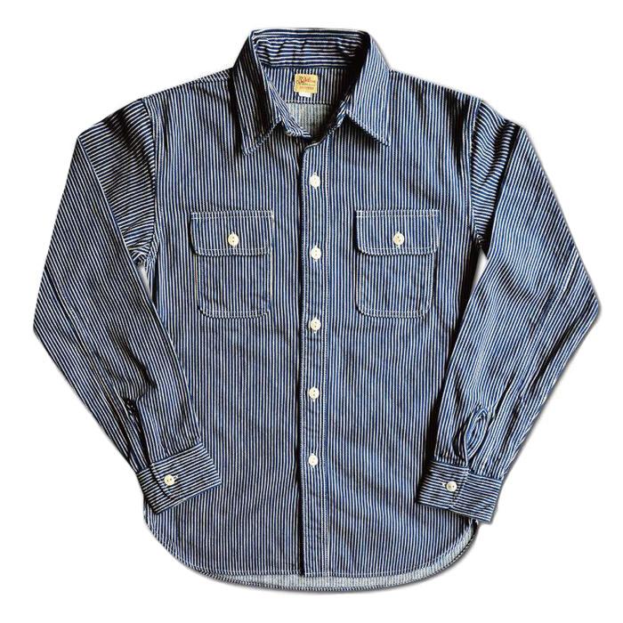 DELUXEWARE（デラックスウエア） シャツ HV-01 HICKORY NEL SHIRT