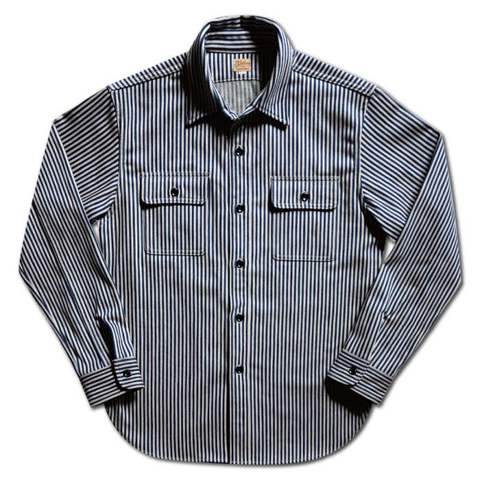 DELUXEWARE（デラックスウエア） シャツ HV-01 HICKORY NEL SHIRT
