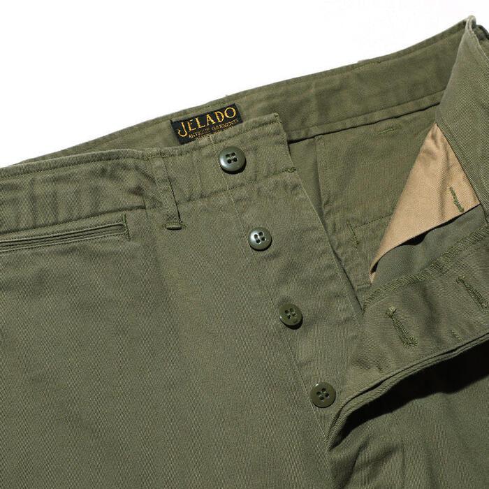 JELADO ジェラード パンツ 41カーキ 41 Khaki Last Resort Chino Cloth Stencil AG9434の画像