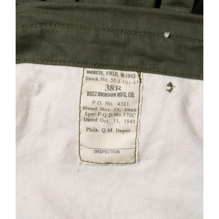 バズリクソンズ BUZZ RICKSON'S ジャケット BR15410 Type M-1943 BUZZ RICKSON MFG CO フィールドジャケットの画像
