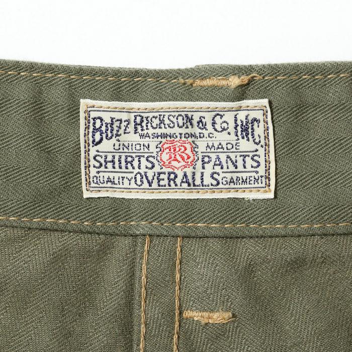 BUZZ RICKSON'S バズリクソンズ パンツ BR42501 U.S. MARINE CORPS M-1944 HERRINGBONE PANTS SHORT_6