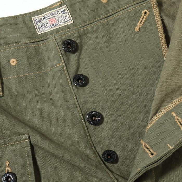 BUZZ RICKSON'S バズリクソンズ パンツ BR42501 U.S. MARINE CORPS M-1944 HERRINGBONE PANTS SHORT_7