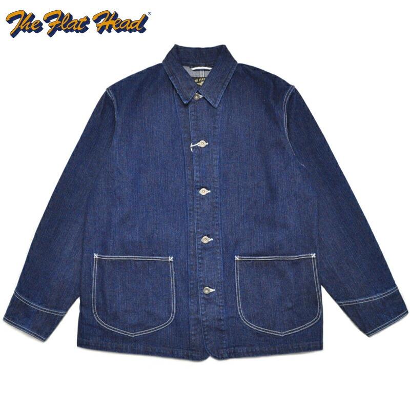 フラットヘッドTHE FLAT HEADサンプル品デニムカバーオールXS新品 The Flat Head（フラッドヘッド） フラットヘッド ジャケット 12.5oz