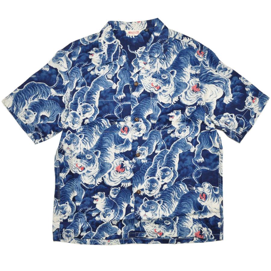 アロハシャツ　フラットヘッド　半袖 The Flat Head（フラッドヘッド） フラットヘッド リネンシャツ 百虎