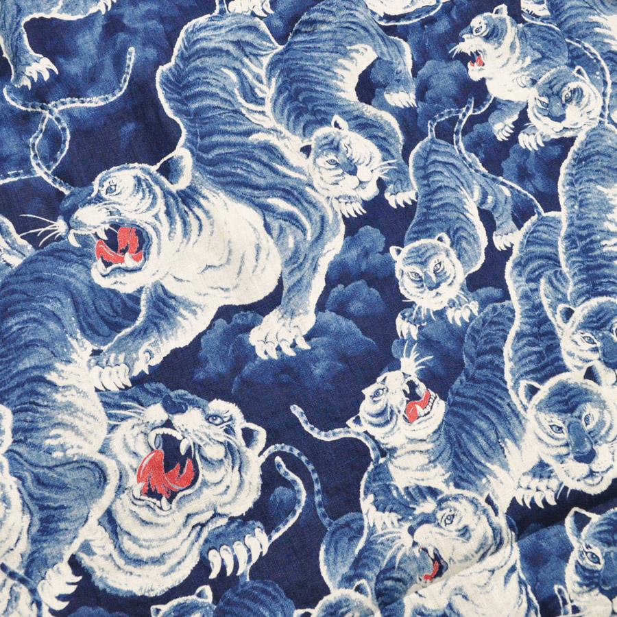 THE FLAT HEAD フラットヘッド リネンシャツ 百虎 アロハシャツ FN-SCR-017S 半袖 アメカジの画像