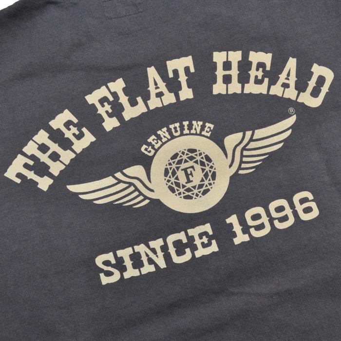 THE FLAT HEAD フラットヘッド Tシャツ FN-THC-202 FLYING WHEEL 3本針の1本外し 半袖 メンズ｜first-stadium｜22