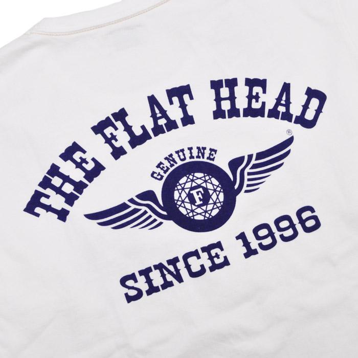THE FLAT HEAD フラットヘッド Tシャツ FN-THCL-202 LONG SLEEVE T-SHIRT - FLYING WHEEL ロングスリーブTシャツ 長袖 メンズ｜first-stadium｜18