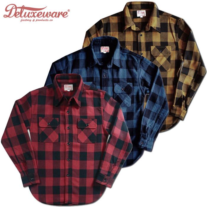 DELUXEWARE デラックスウエア ネルシャツ HV-00 50s BUFFALO DELUXEWARE デラックスウエア ネルシャツ HV-00 50s BUFFALO