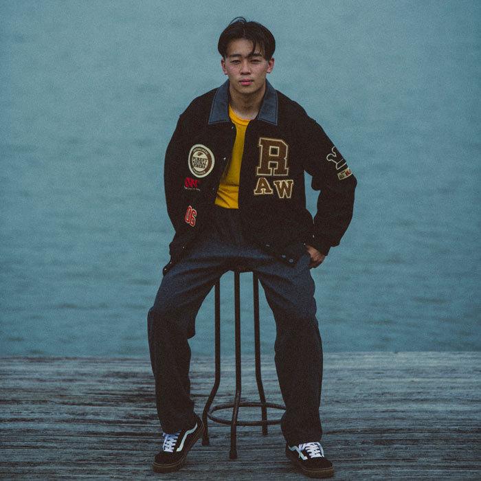 インターブリード スタジャン RAW x INTERBREED “RAW Varsity Jacket” IB21AW-31 コラボ