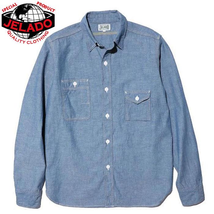 ジェラード JELADO スモーカーシャツ シャンブレーシャツ M ガチャポケ ジェラード JELADO スモーカーシャツ シャンブレーシャツ M