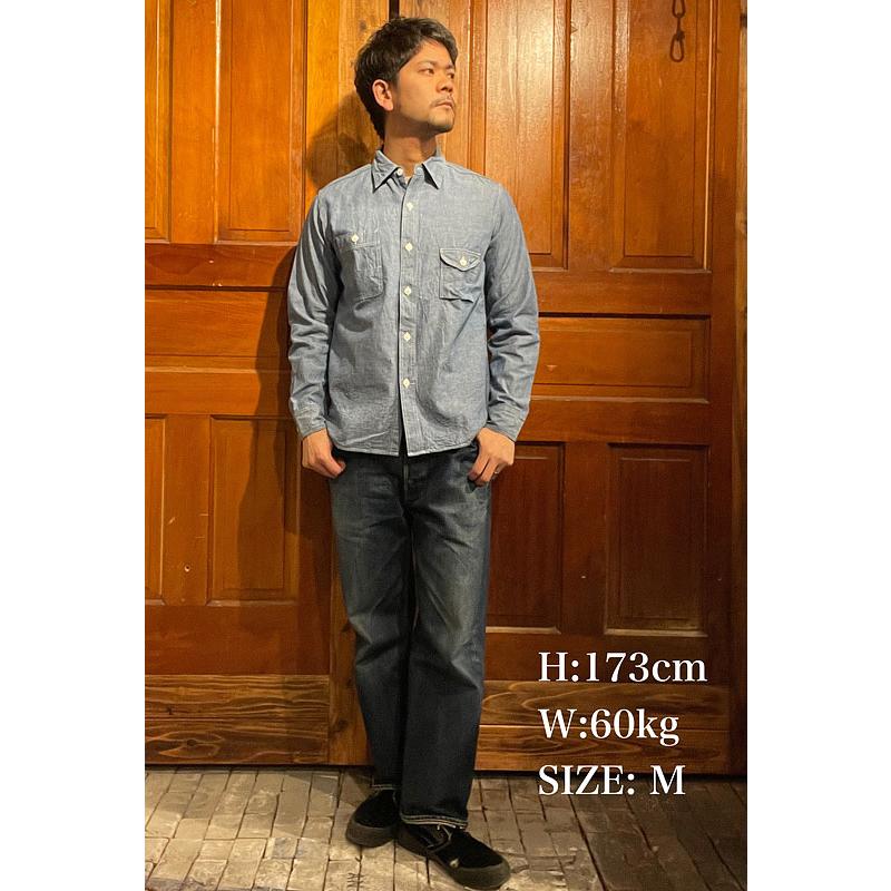 JELADO ジェラード シャツ Smoker Shirt Indigo Chambray インディゴシャンブレーシャツ スモーカーシャツ｜first-stadium｜10