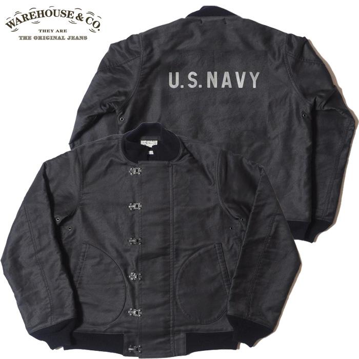 WAREHOUSEウェアハウス デッキジップジャケット サイズ40 WAREHOUSE ウエアハウス 2208 U.S.NAVY 6HOOK DECK JACKET NAVY