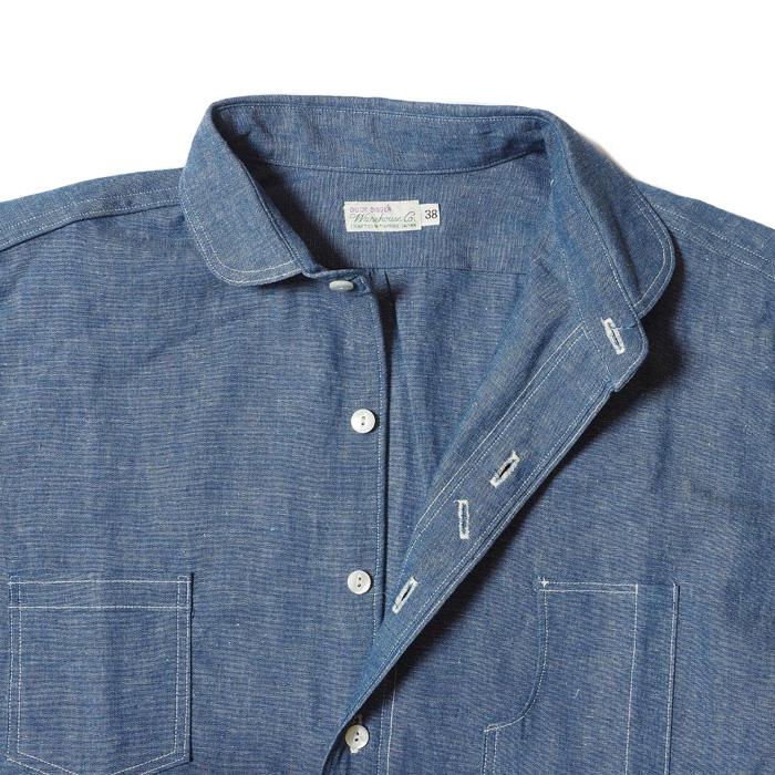 WAREHOUSE（ウエアハウス） シャツ Lot 3047 ROUND COLLAR CHAMBRAY