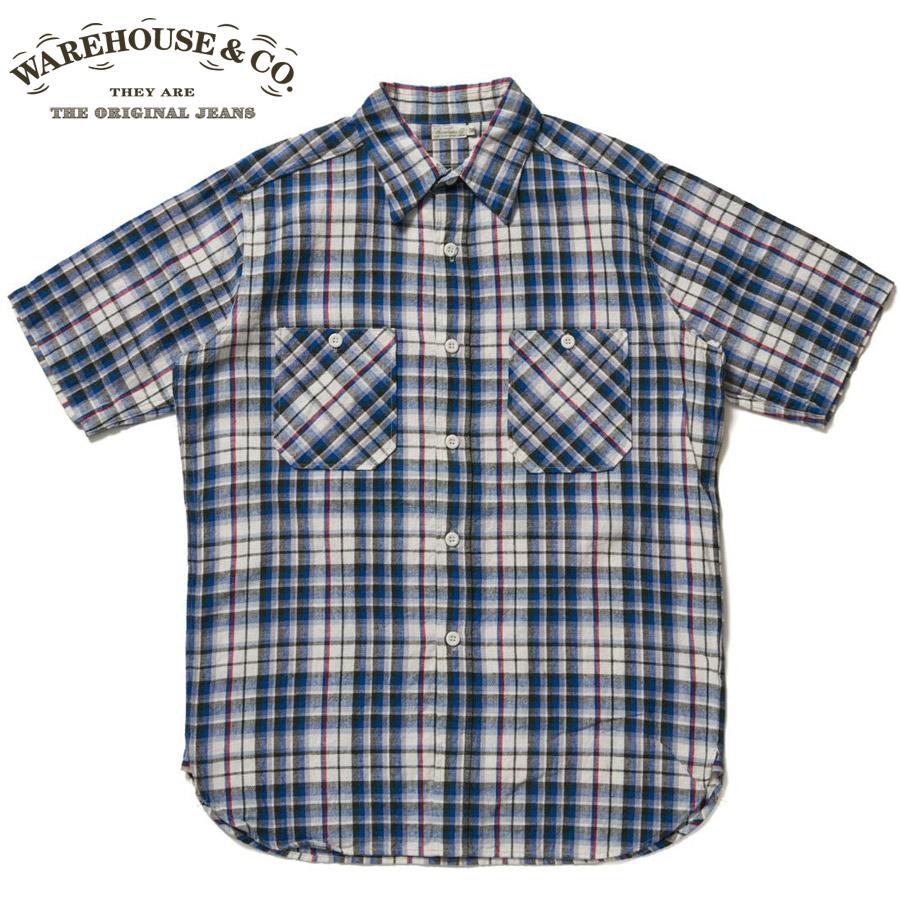 WAREHOUSE（ウエアハウス） シャツ Lot 3056 SHORT SLEEVE CHECK WORK
