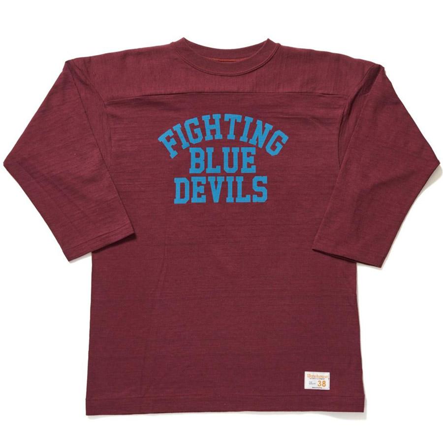 WAREHOUSE（ウエアハウス） Tシャツ Lot 4063 7分袖フットボールT BLUE