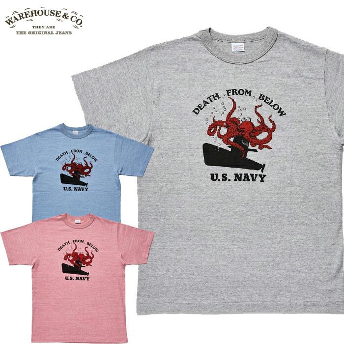 WAREHOUSE（ウエアハウス） Tシャツ Lot 4096 88/12杢クルーネック