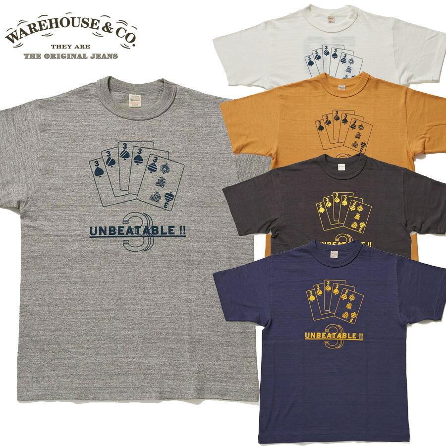 【激レア・早い者勝ち】ウエアハウス lot.4601 Lサイズ　別注 WAREHOUSE（ウエアハウス） Tシャツ Lot 4601 UNBEATABLE メンズ 半袖